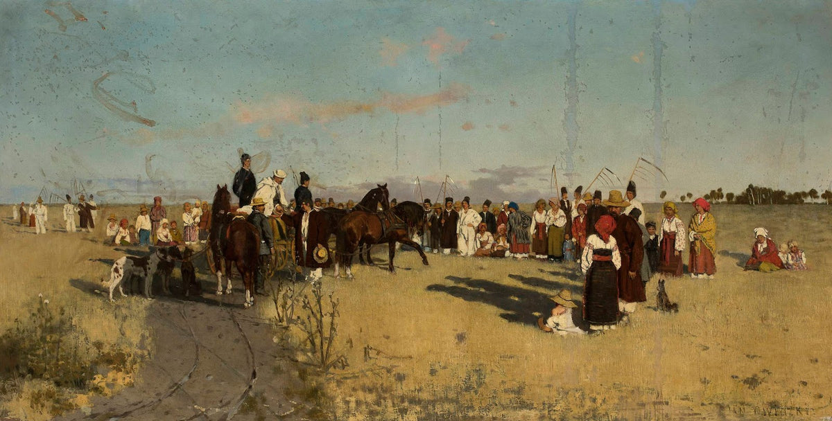 In the field