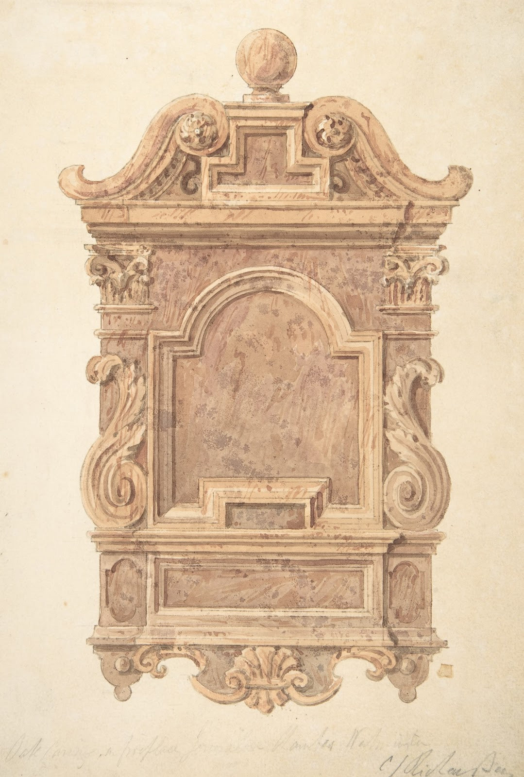 Oak Carving from Fireplace in the Jerusalem Chamber Westminster 182071