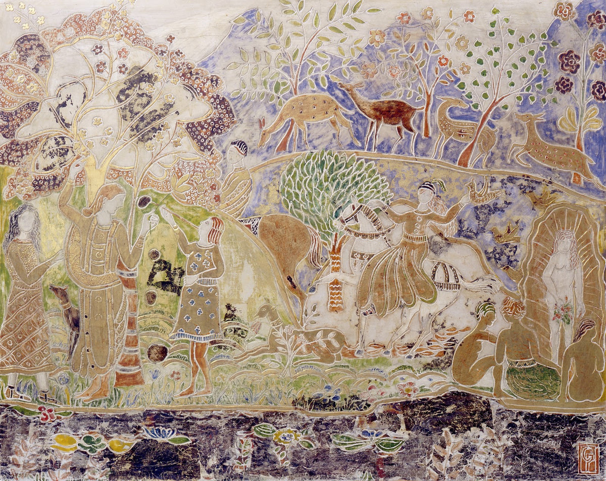Figures and Deer c1917