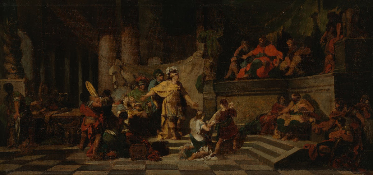 Aeneas Offering Presents to King Latinus and Asking Him for the Hand of His Daug