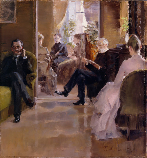 Interior from Rudolfina Wasastjernas home in Helsinki Pohjoisranta 6 1889