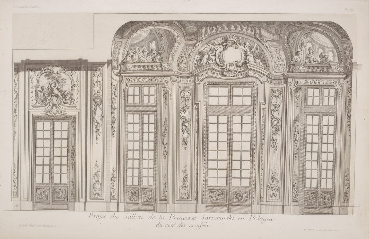 Projet du sallon de la princesse Sartorinski en Pologne du côté des croisées 187