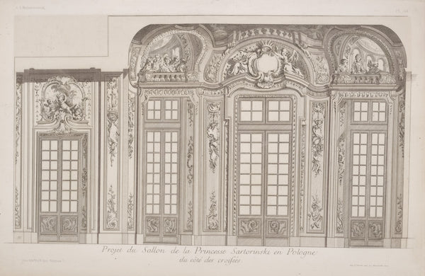 Projet du sallon de la princesse Sartorinski en Pologne du côté des croisées 187