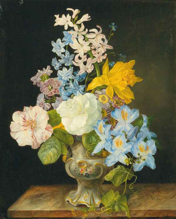 Blumenstrauß in einer Porzellanvase
