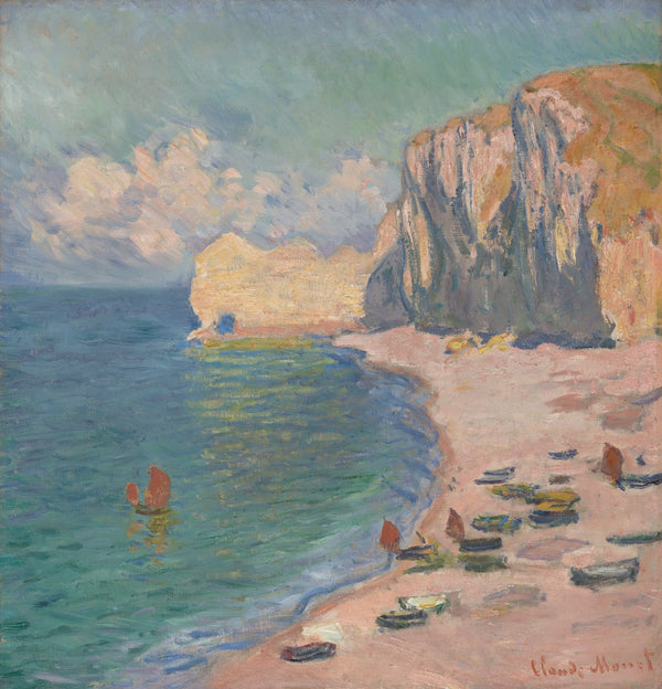 Étretat The Beach and the Falaise dAmont 1885