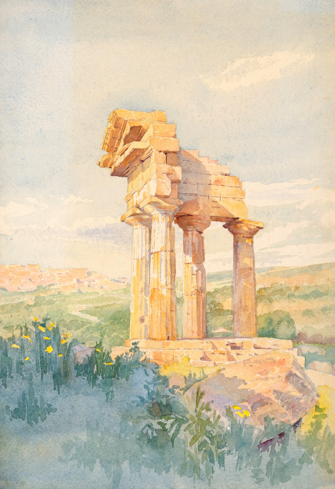 Temple of Castor and Pollux Sicily 1903