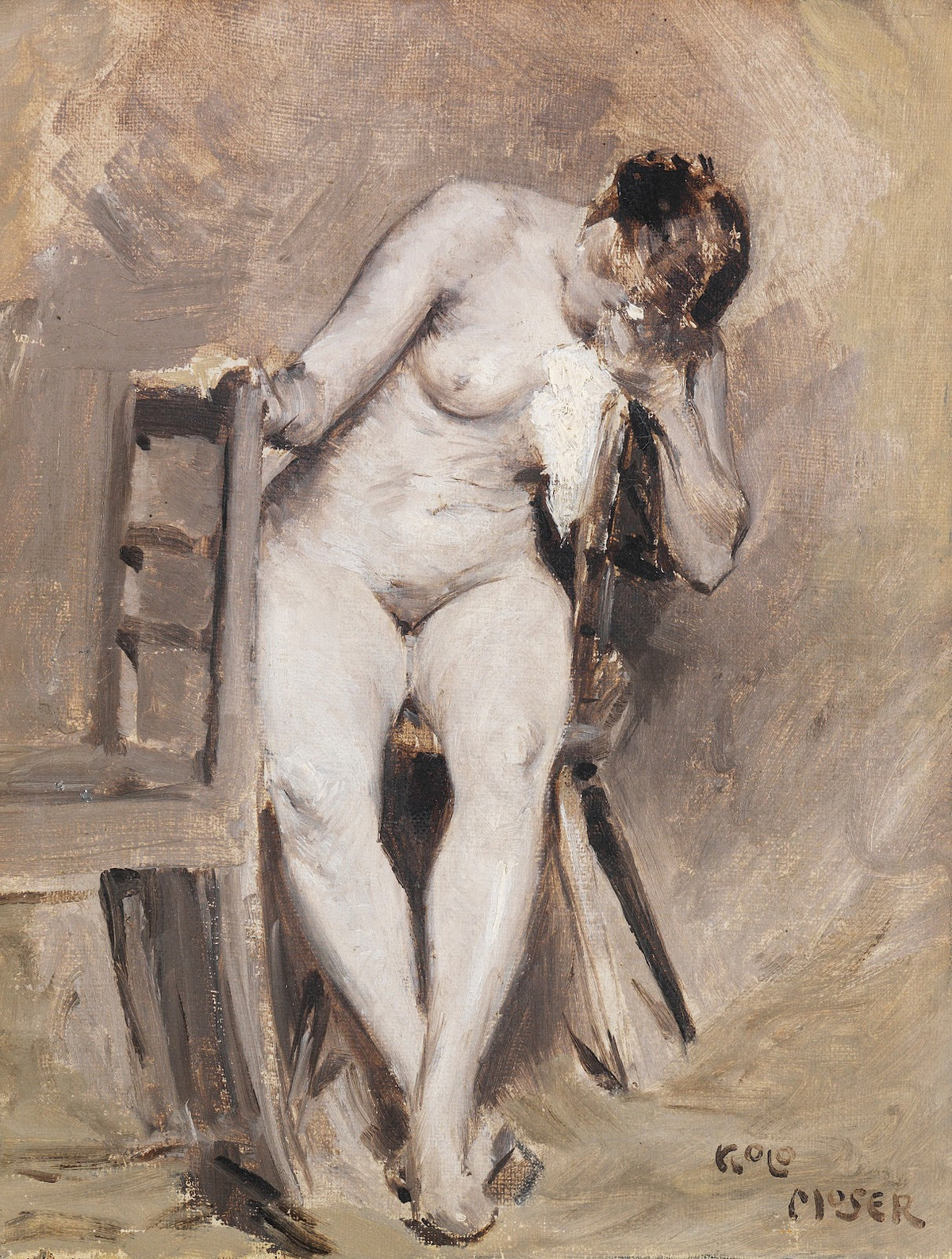 Weiblicher Akt im Atelier 1892