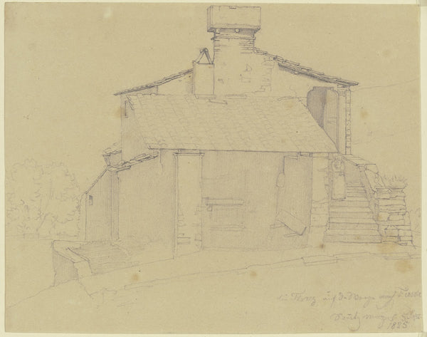 Ein Haus bei Florenz auf dem Weg nach Fiesole 1825