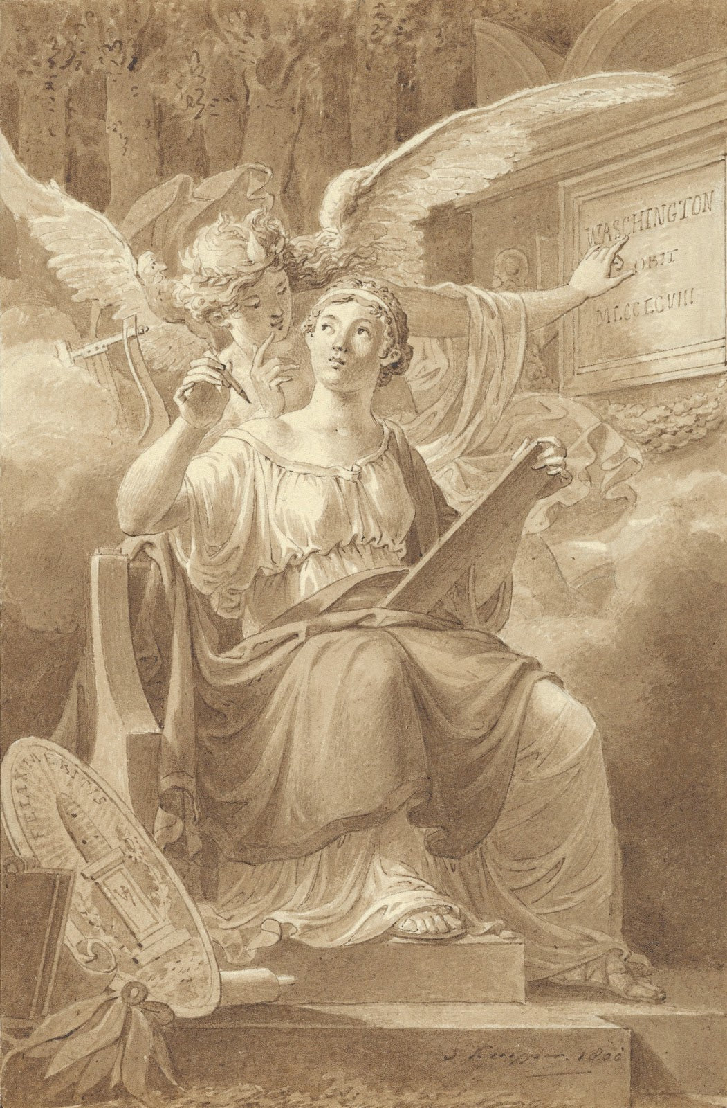Allegory on the Death of George Washington 1800