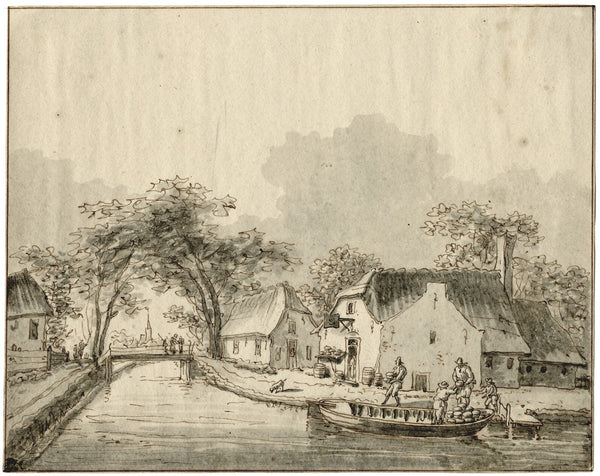 Vaart in dorpje