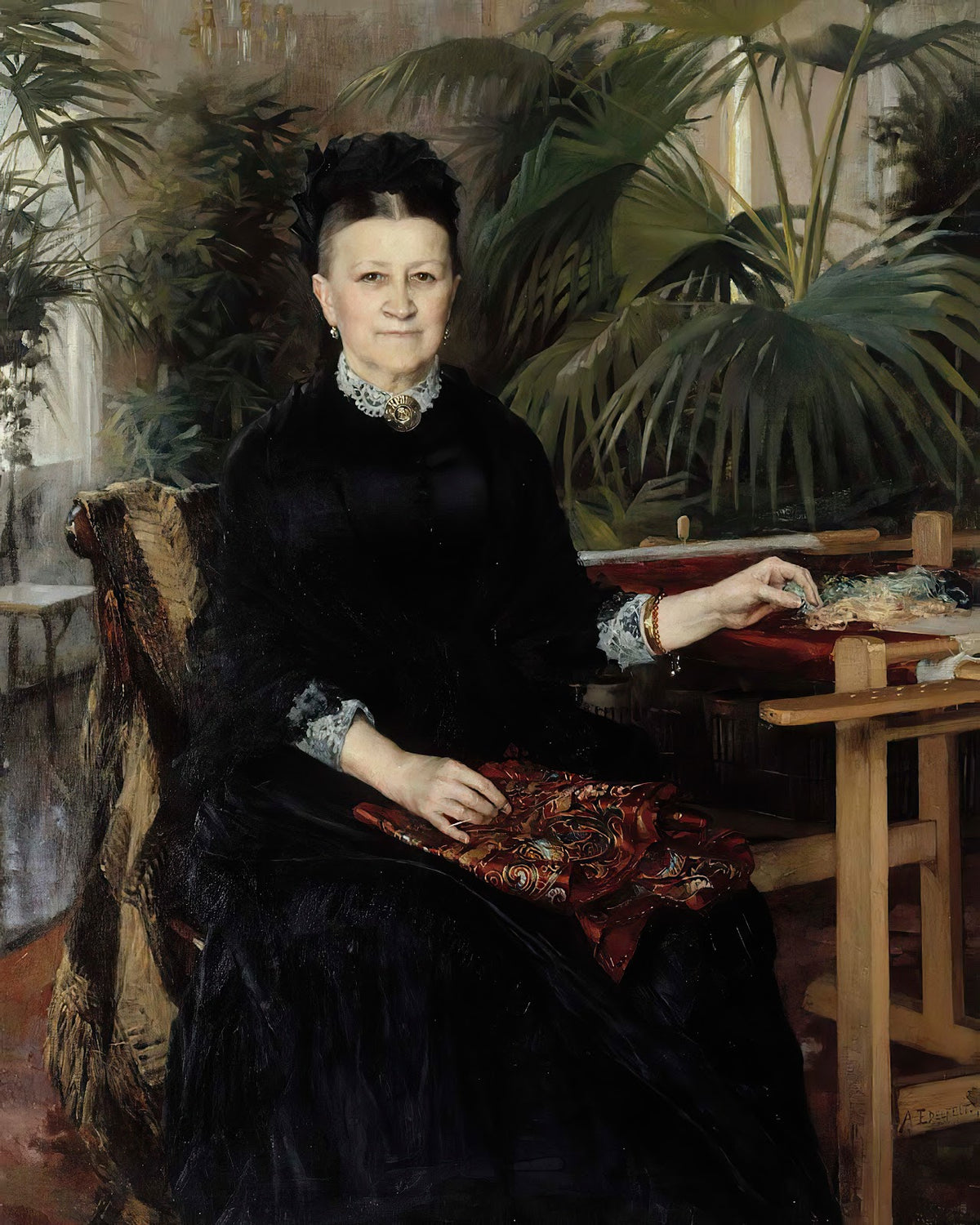 Portrait Of Mrs Anna Sinebrychoff 1884