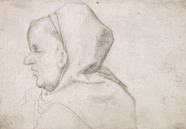 Bildnis eines Mönchs mit Kappe im Profil nach links 1502