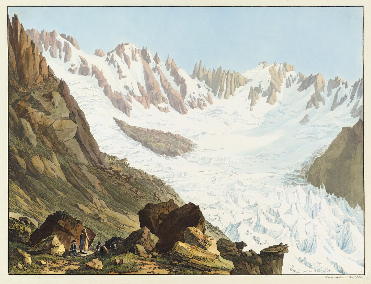 Vue du Jardin des Droites et des Courtes des Aiguilles de lEchau des Rouges et d
