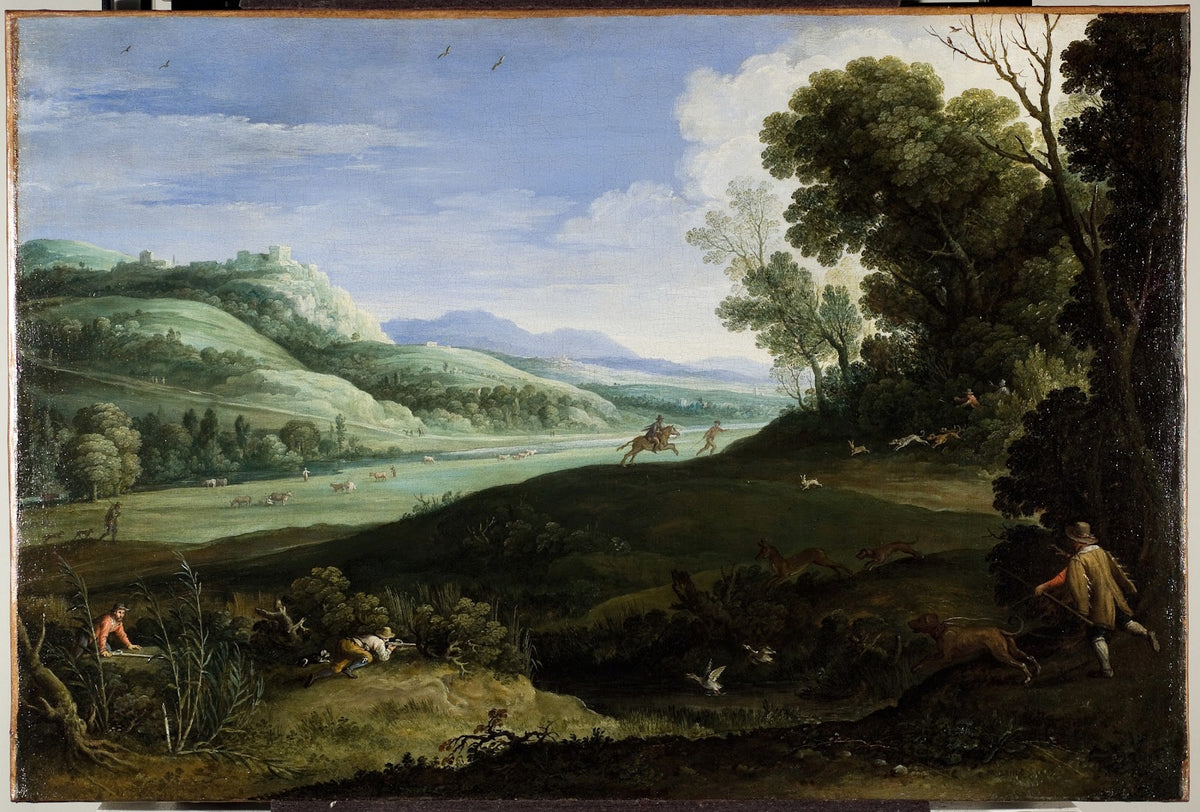 Landscape with Hunters 1619
