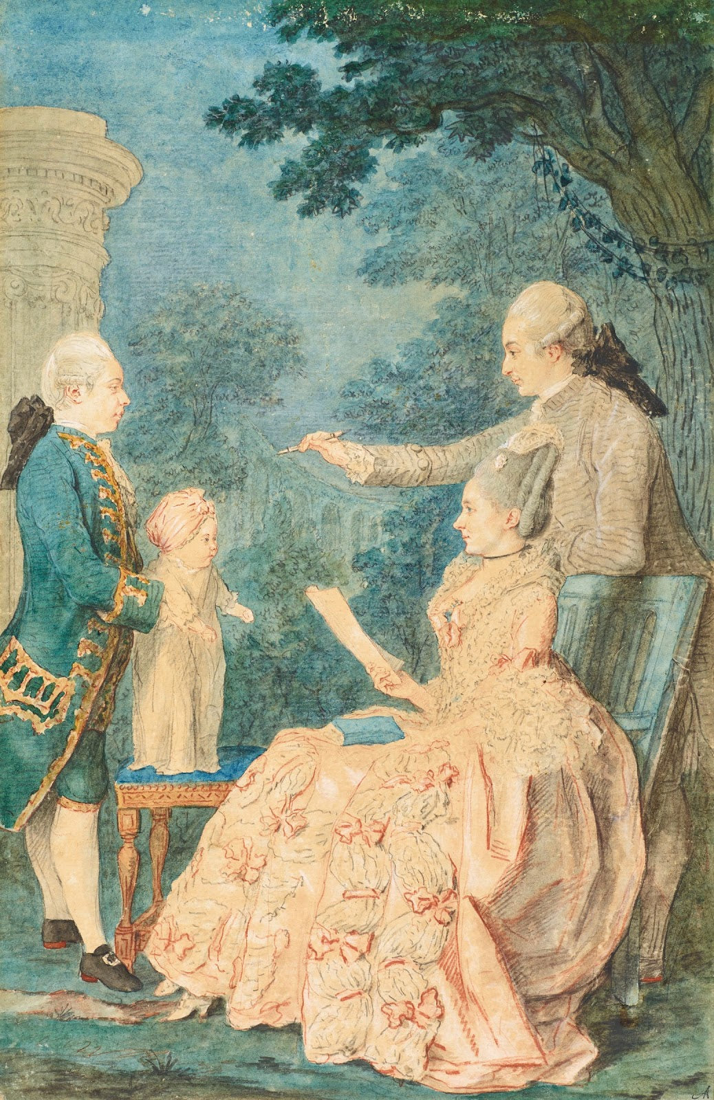 Portrait of a Family Group the Comte de Choiseul Gouffier and Family 1780