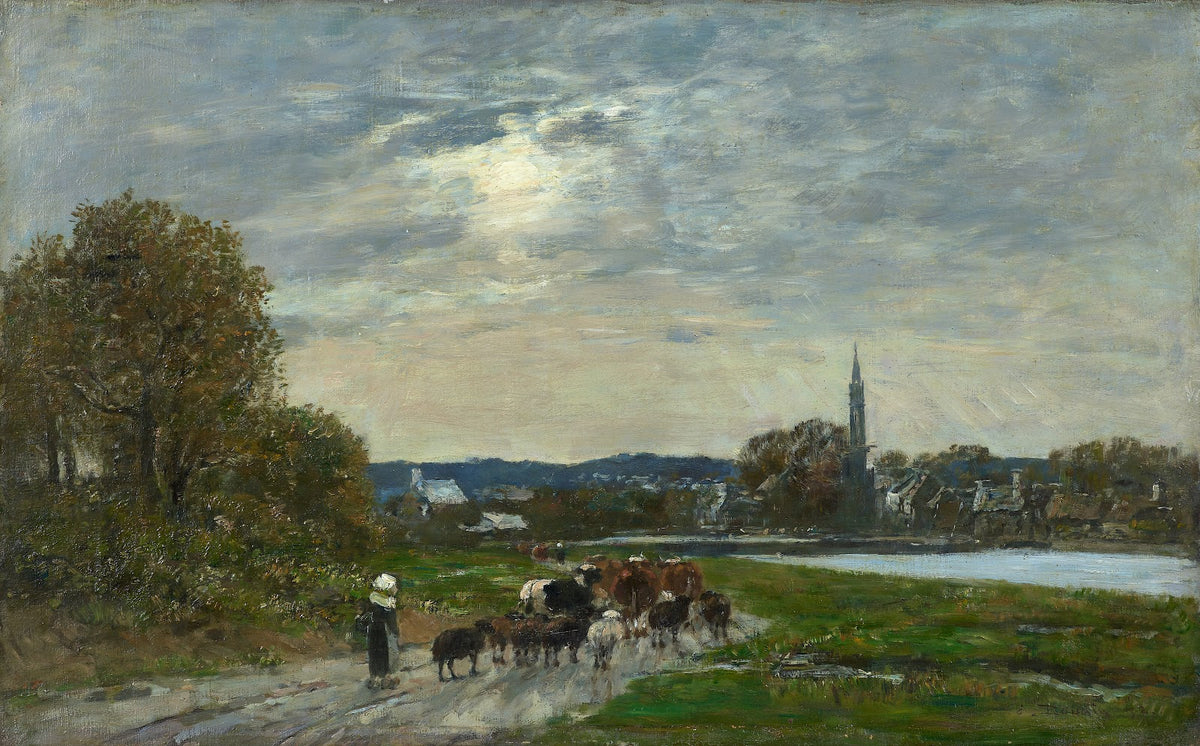 Hôpital Camfrout Village et estuaire 1872