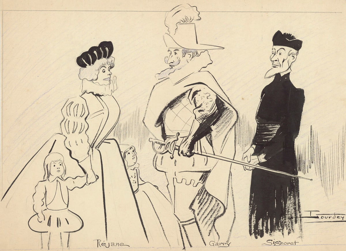 Réjane Garry et Signoret dans Madame Margot de Emile Moreau et Charles Clairvill