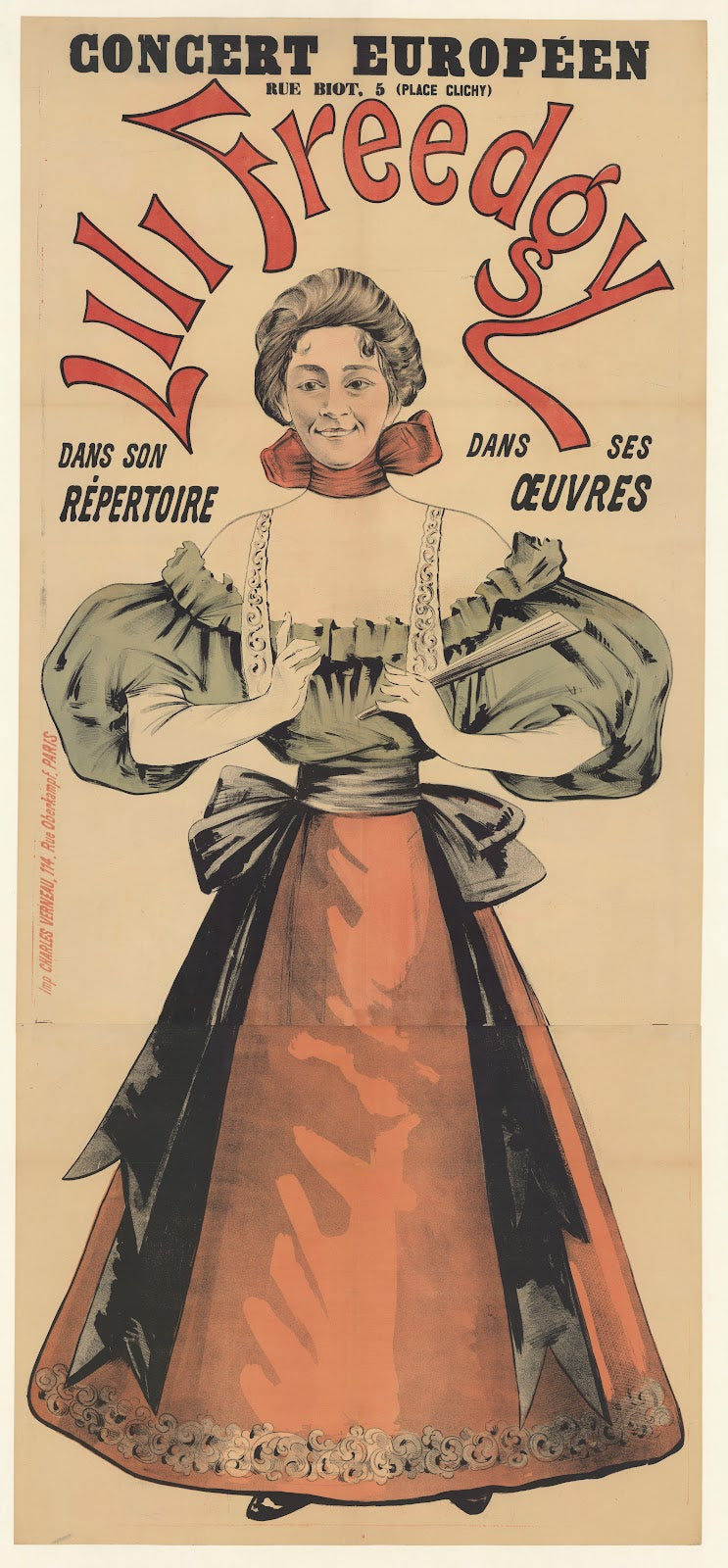 Concert Européen Lili Freedgy dans son répertoire dans ses oeuvres 1895