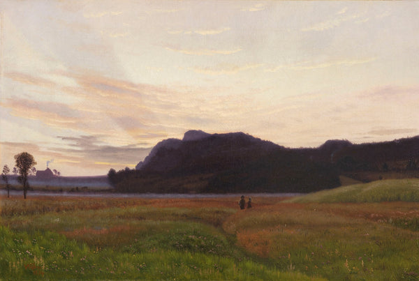 Young Couple In The Blooming Clover Field 1874