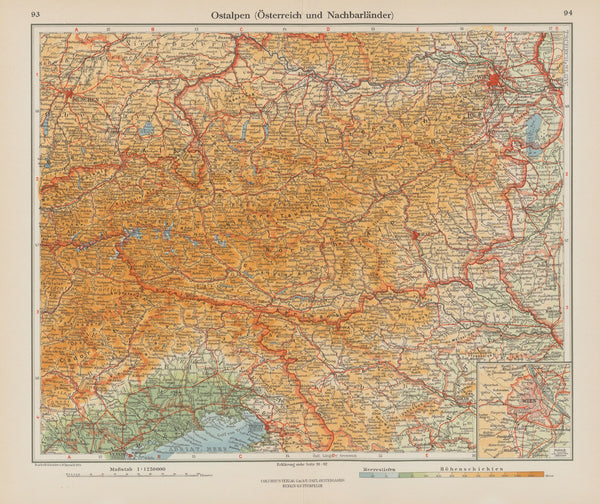 Ostalpen Osterreich und Nachbarlander 1926