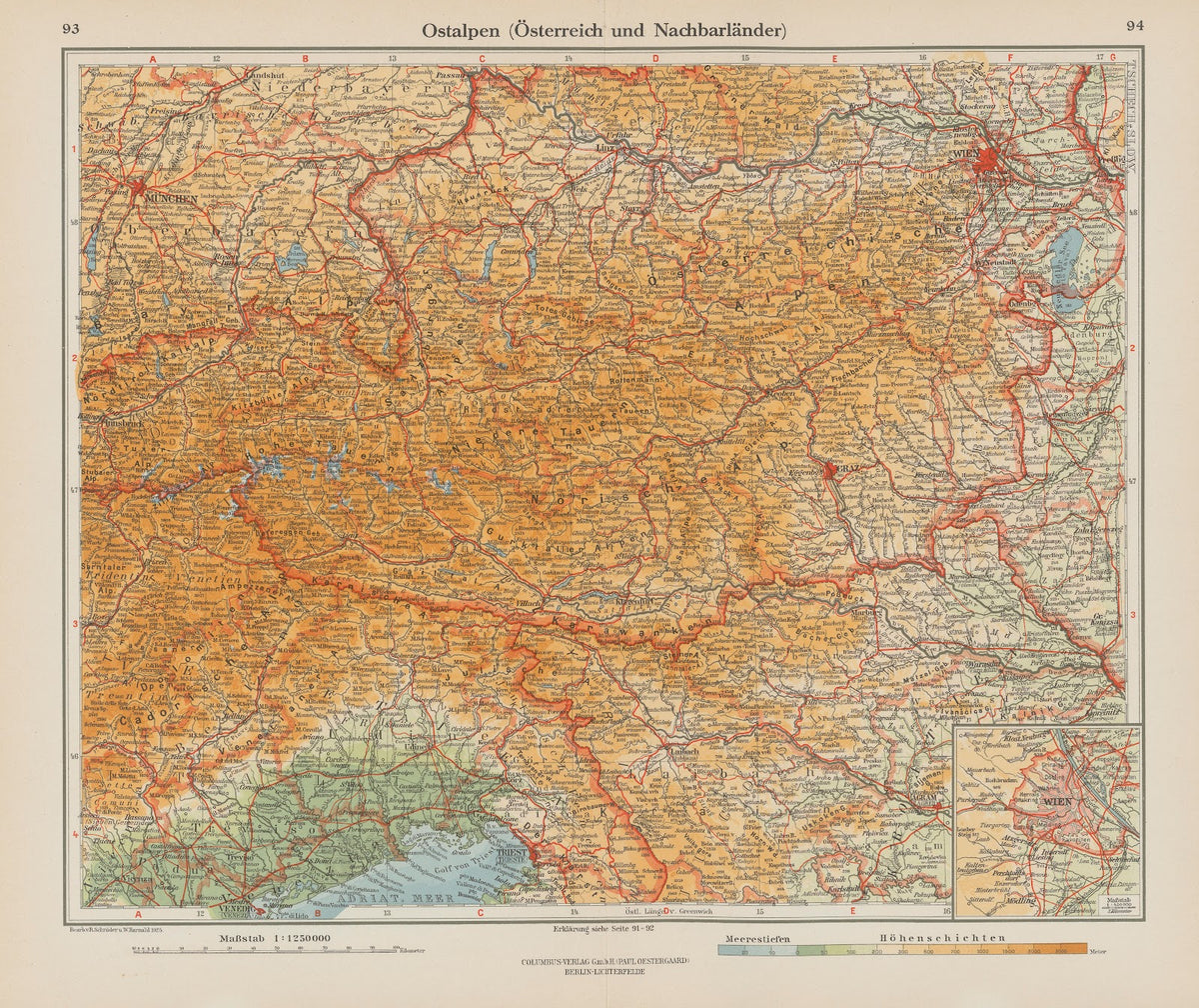 Ostalpen Osterreich und Nachbarlander 1926