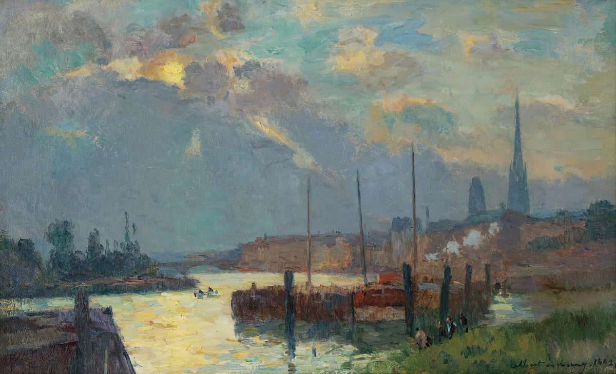 Le Port EtLa Cathédrale De Rouen 1892