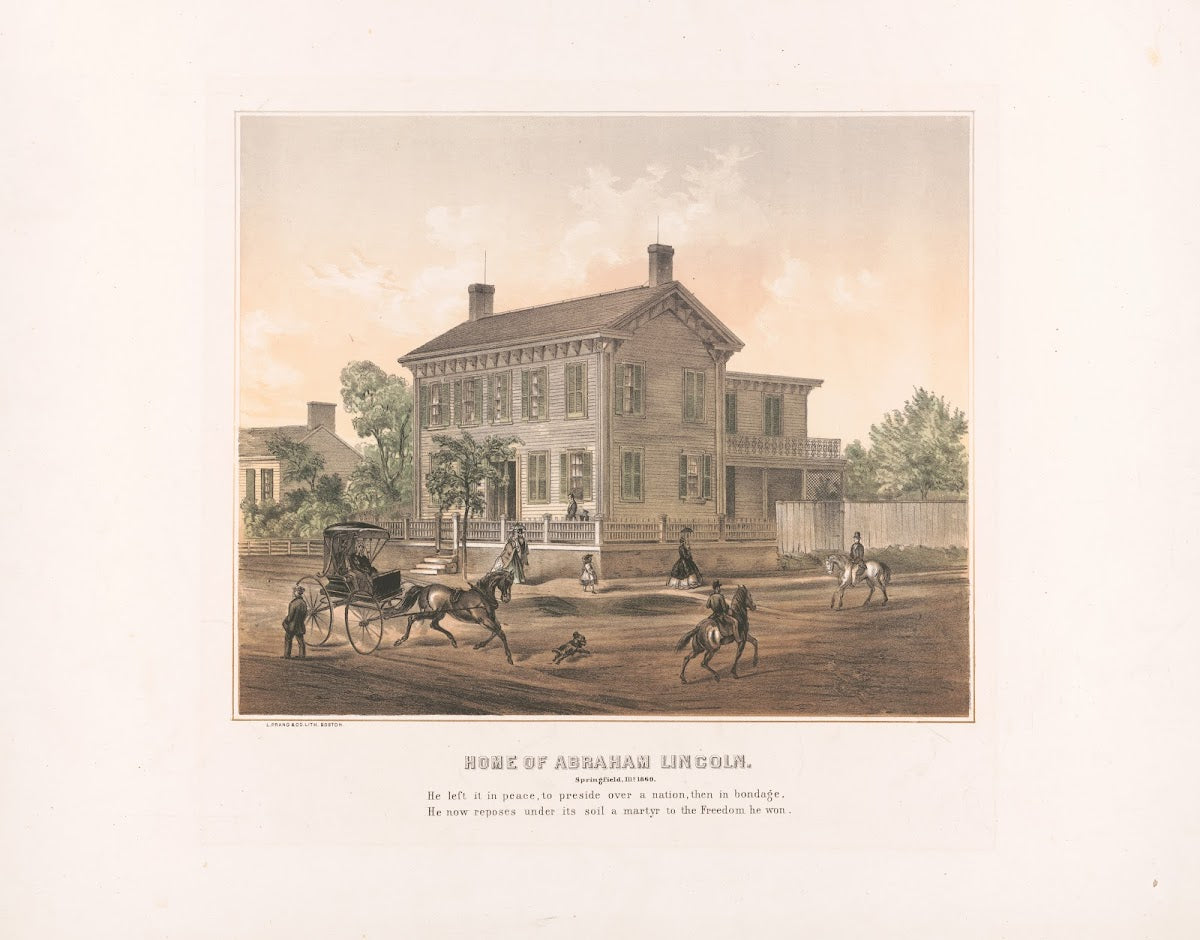 Home of Abraham Lincoln Springfield Ills 1860 1865 1870