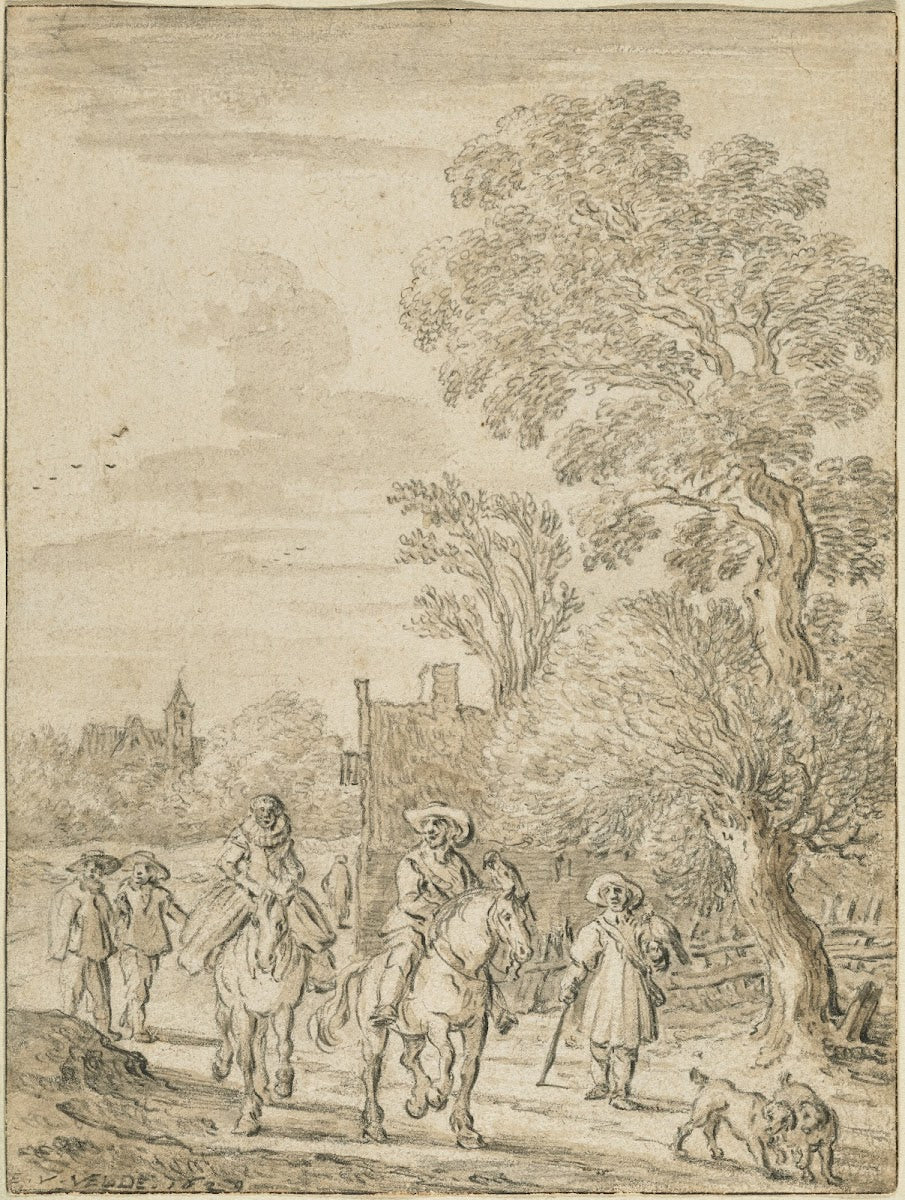 A Lady and Gentleman Hawking 1629