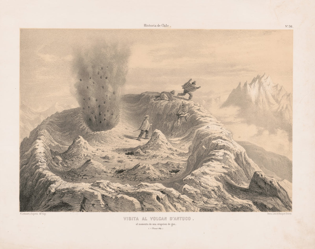 Visita al volcan dAntuco al momento de una erupcion de gaz 1 Marzo 1839 1844 186