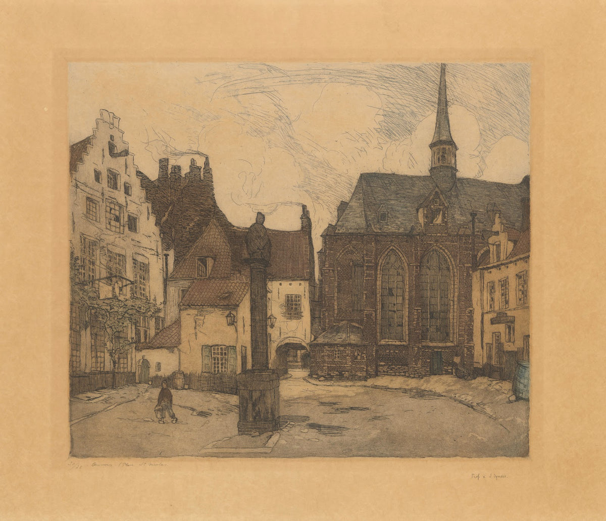 Het Sint Nicolaasplein Antwerpen 1910