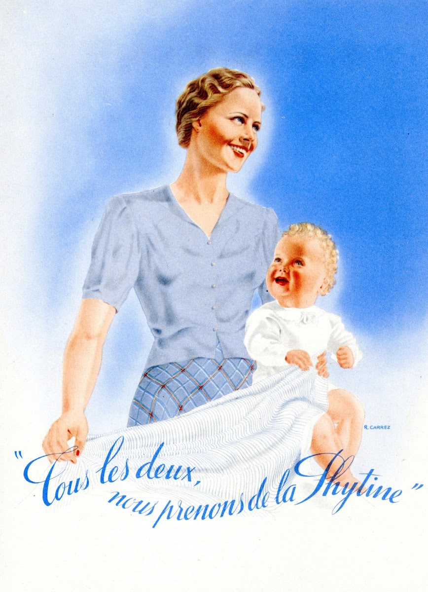 Tous les deux nous prenons de la Phytine 1910 1950