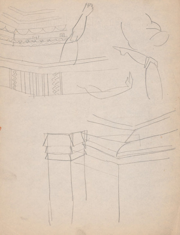 Design drawings for miscellaneous interiors some possibly related to the Hotel S