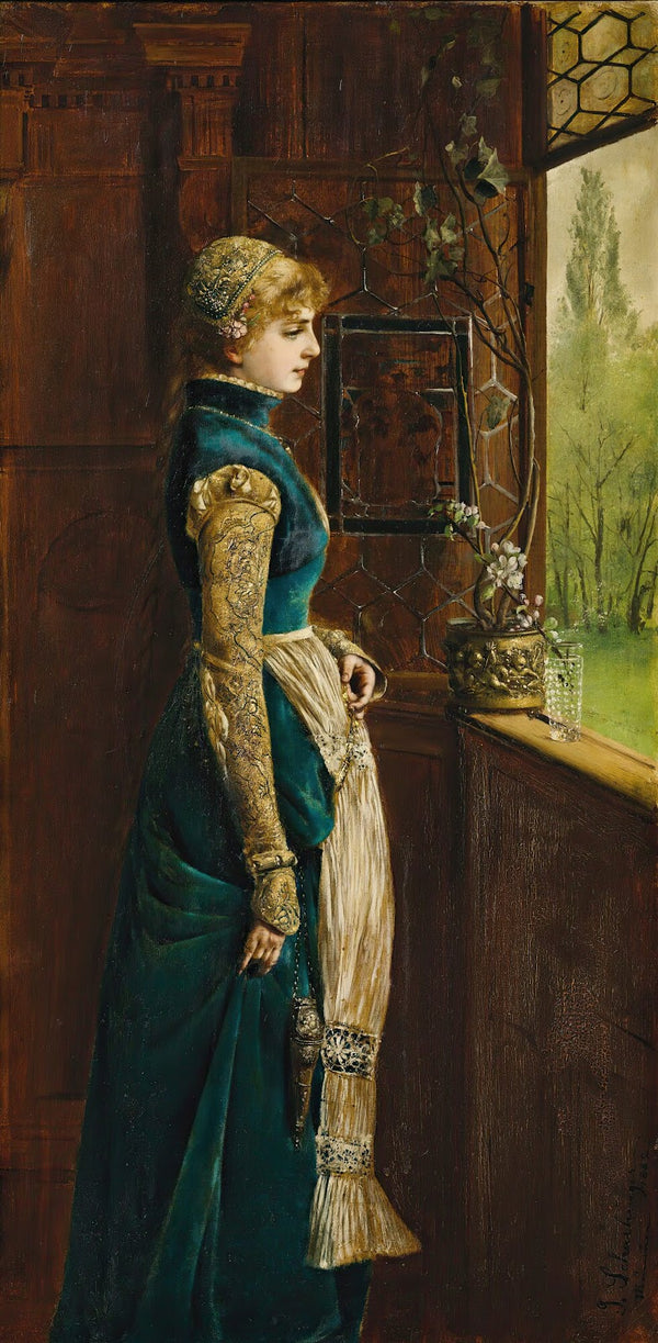 Through The Window Fondly Looking 1882