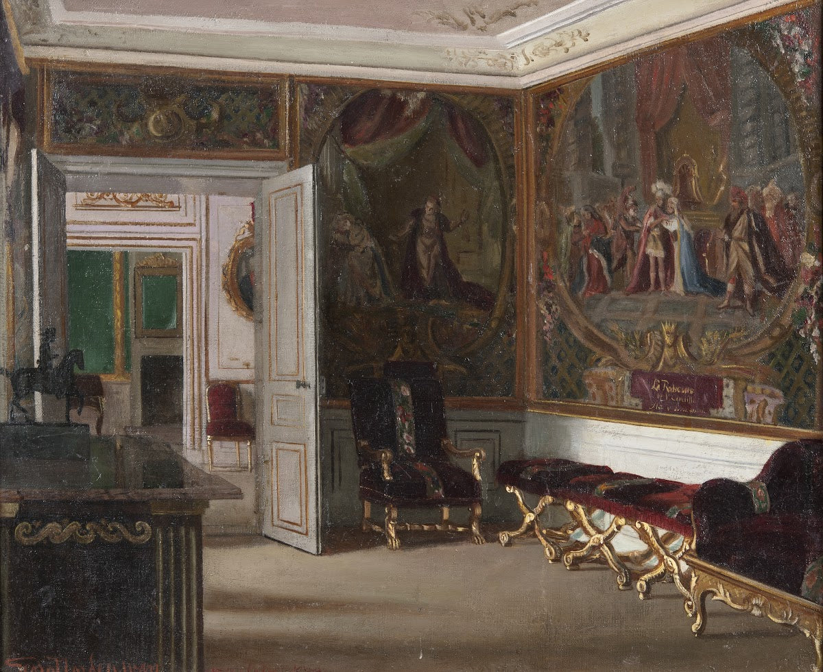 Gripsholm interiör från Änkedrottningens våning 1879