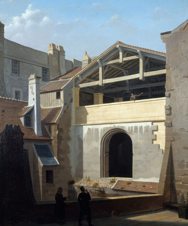 Vue des Thermes de Cluny prise de la rue de la Harpe 1835
