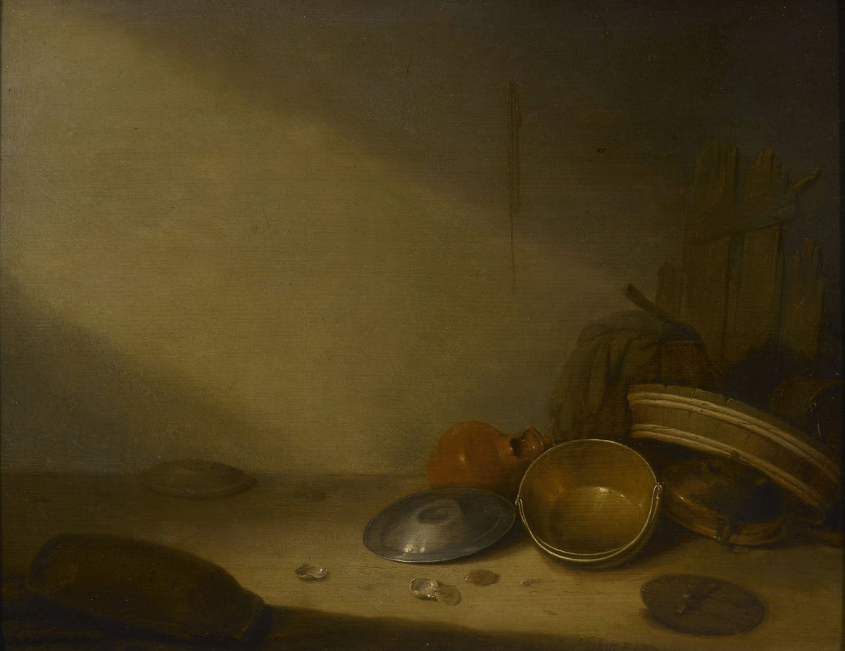 Still life with old dishes 1631