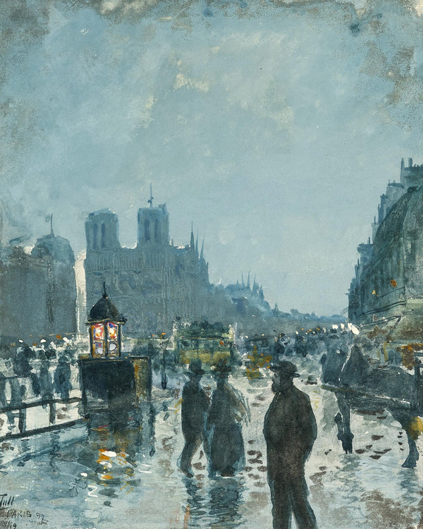 Notre Dame in Paris in the rain 1897