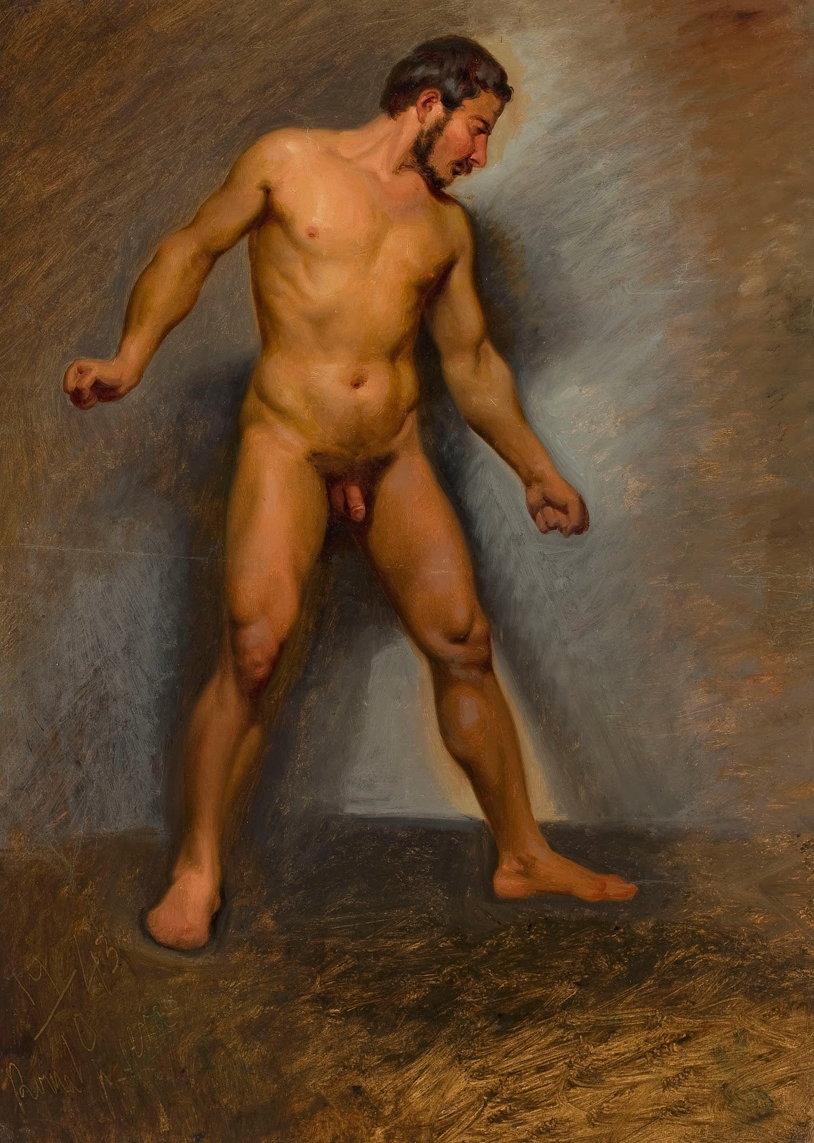 Standing nude man 1843