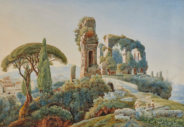 Vue du Forum Romain avec le Colisée à larrière plan