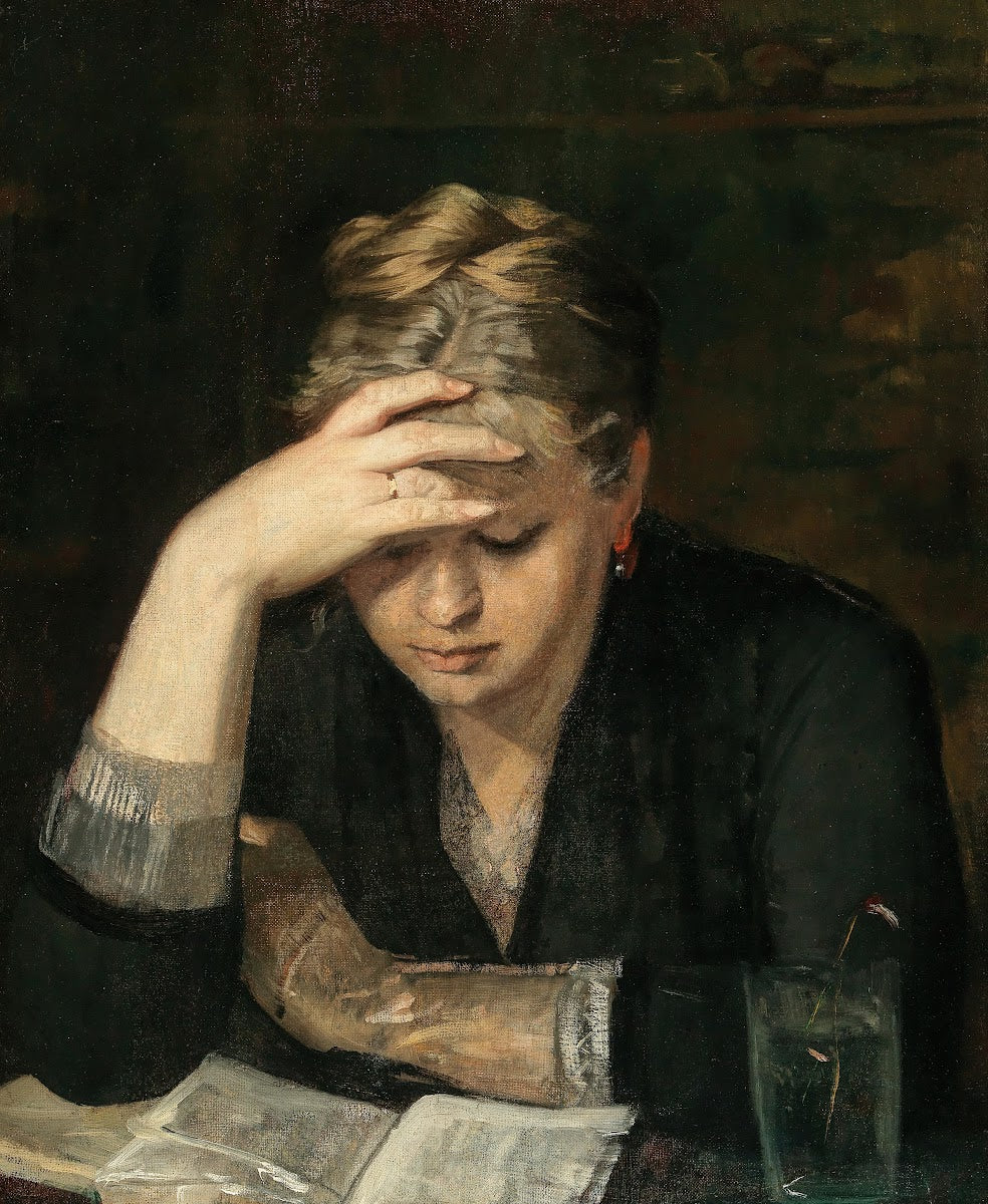 The Reader Portrait of Dina Babanina a cousin of the artist