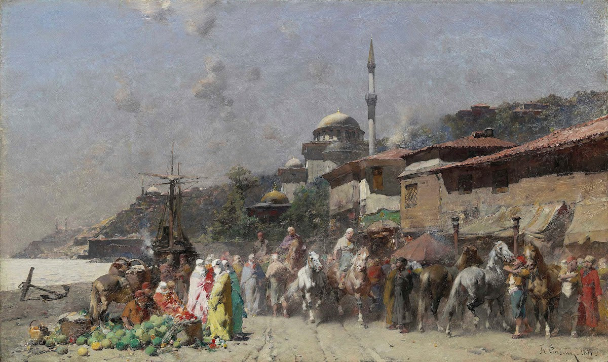 Marketplace On The Bosporus Constantinople And The New Mosque Beyond 1871 4480x2668 (1)