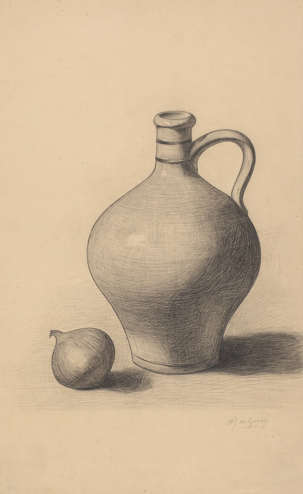 Still life with jug and onion 20th century