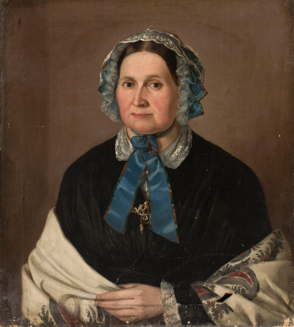 Portrait of a woman in a cap 1858