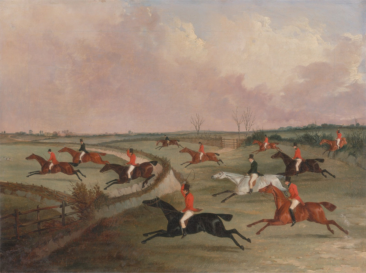 The Quorn Hunt in Full Cry Second Horses ca 1835
