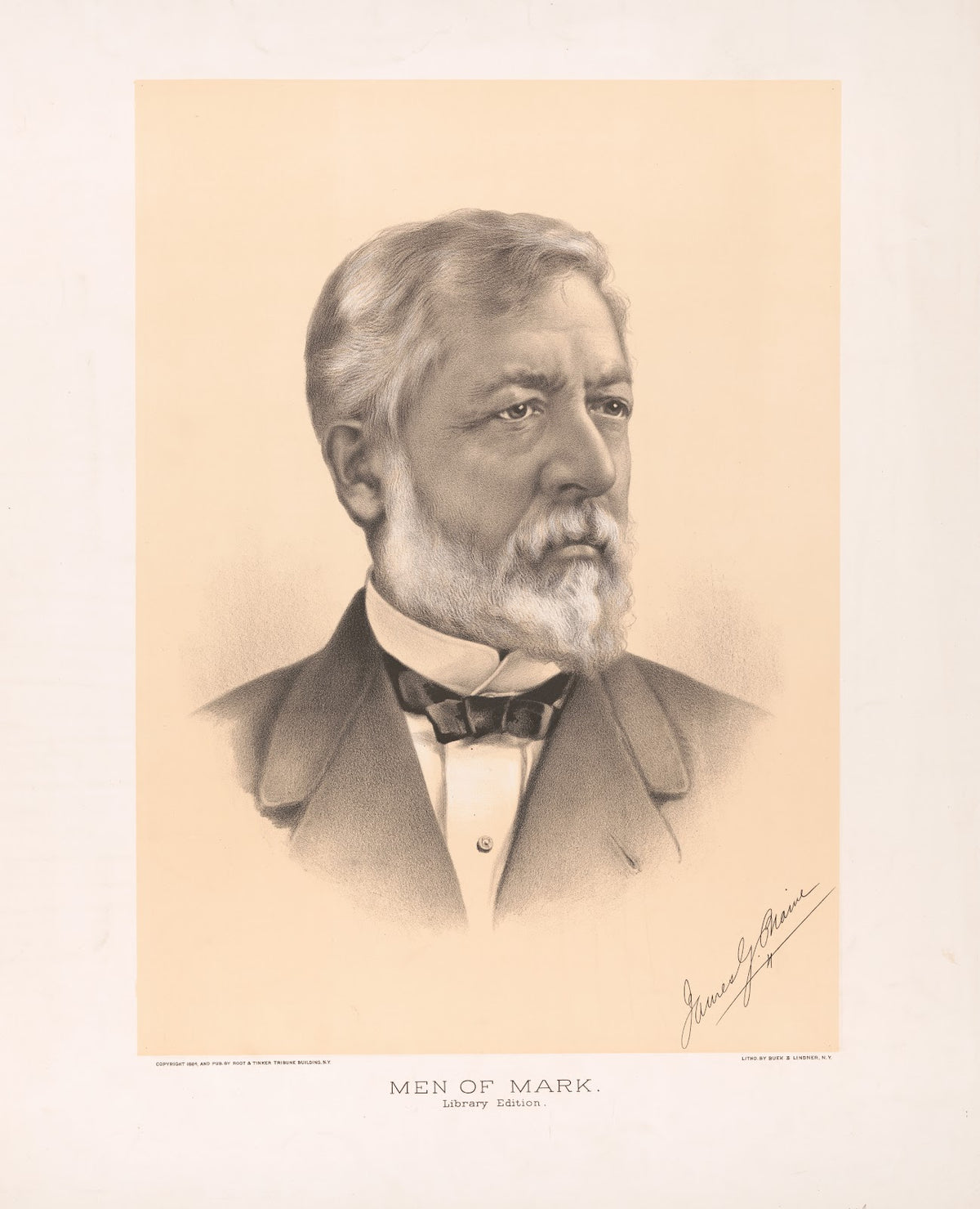 Men of Mark Library edition James G Blaine 1884