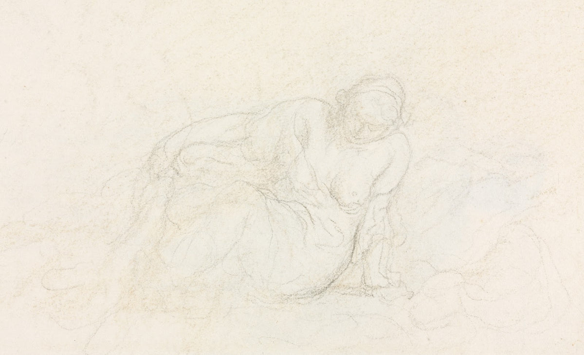 Reclining Woman Leaning on Her Arm verso 185560