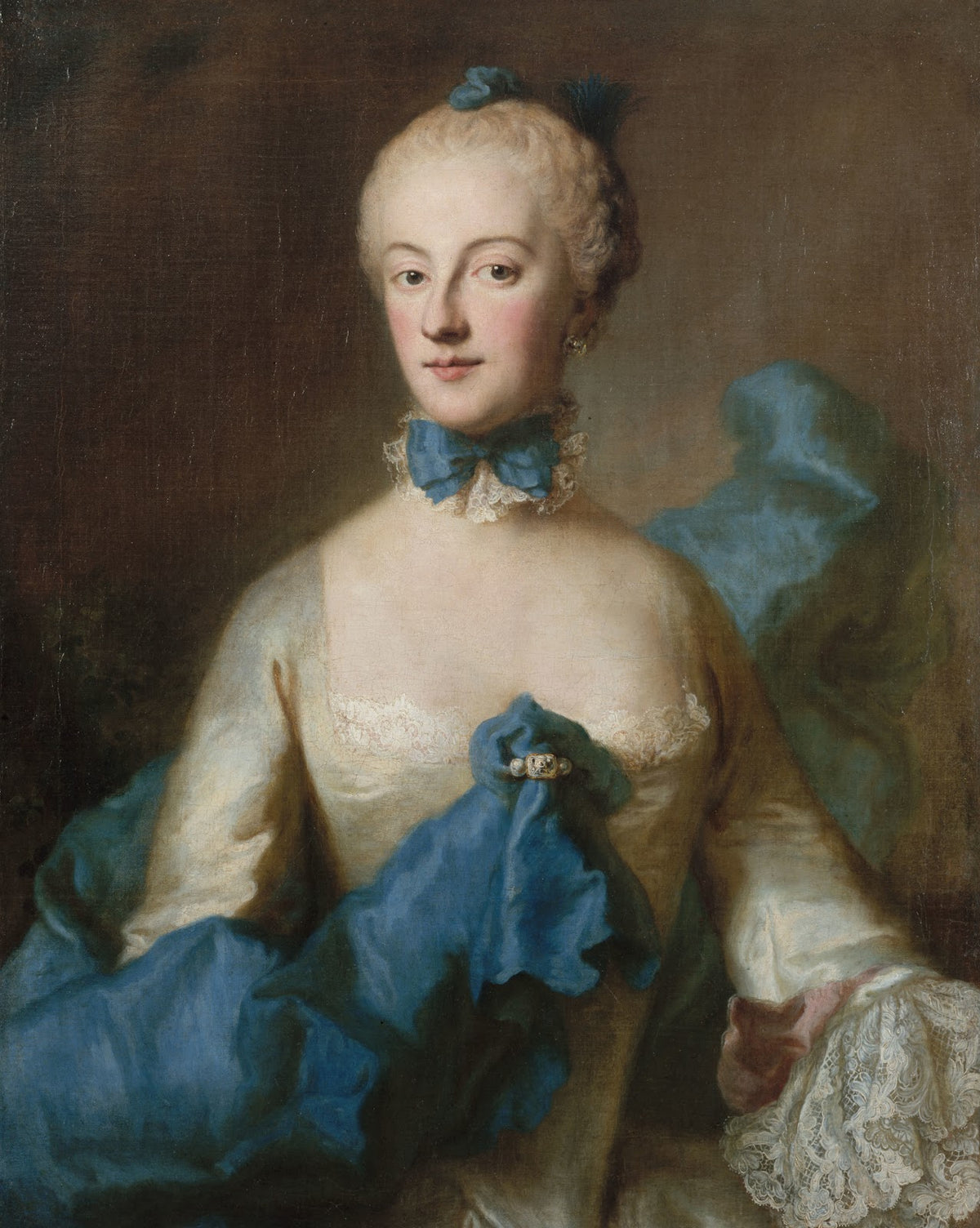 Portrait de Marie Anne Josèphe de Bavière margravine de Bade 1750