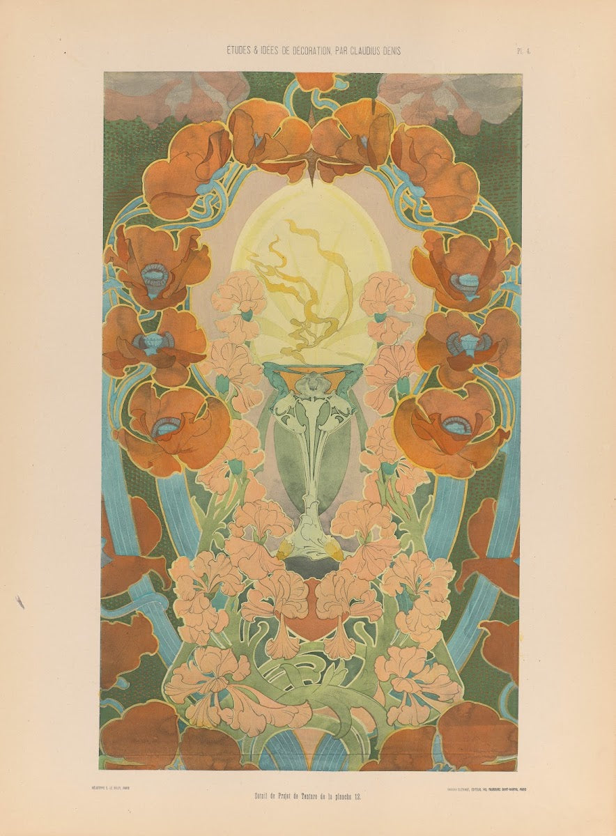 Detail de Projet de Tenture de la planche 12 1920