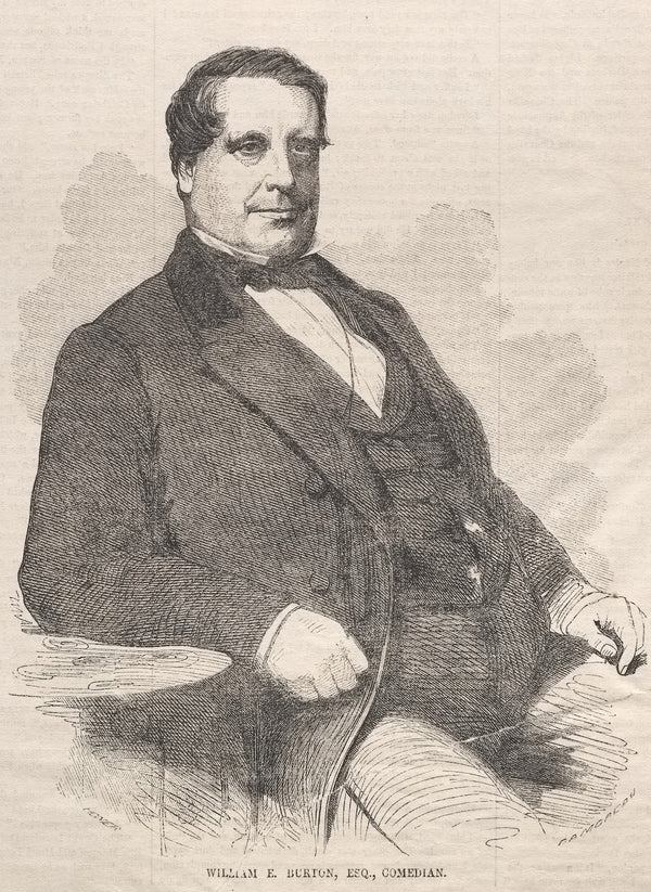 William E Burton Esq Comedian 1858