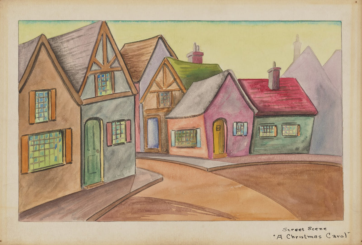 A Christmas Carol Sketch no 3 Street Scene 1934 1943